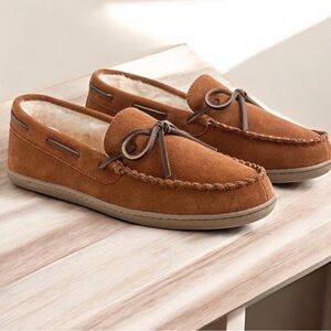 J.Crew style M1805 men's Sherpa-lined suede moccasin/slipper - sz 8 NWOT